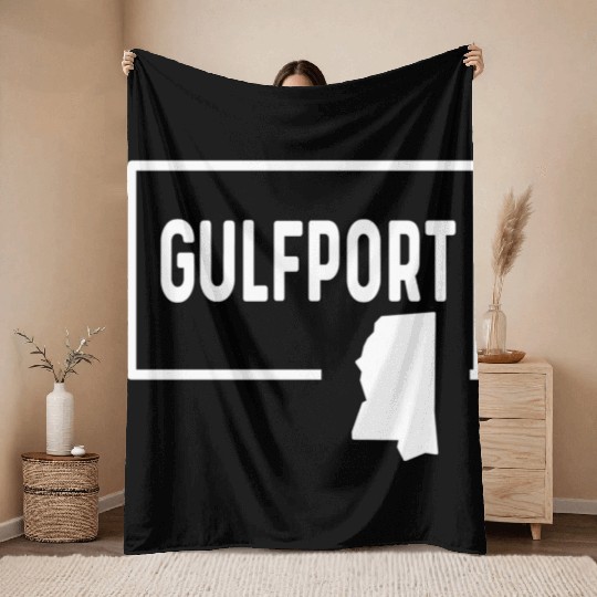port Mississippi Ms - Home Hometown Vacation Throw Blankets
