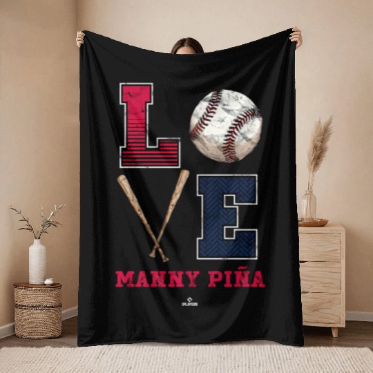 Love Ny A Ny A Atlanta Mlbpa Throw Blankets