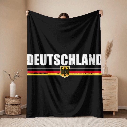 Deutschland Gery Flag Proud Ger Throw Blankets