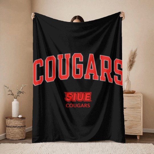 Southern Illinois Edwardsville Cougars Arch Throw Blankets