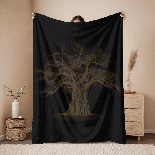 Baobab Tree of Life Throw Blankets