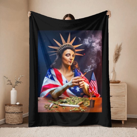 Mary Jane Liberty Throw Blankets