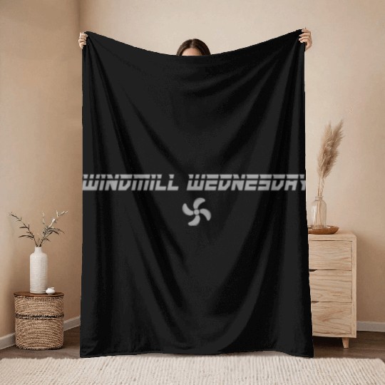 Windmill Wednesday Throw Blankets