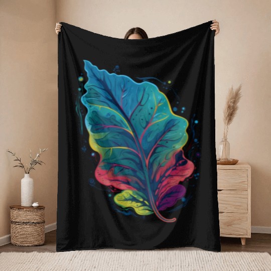 Colorful Leaf Autumn Fall Leaves Foliage Plant Throw Blankets
