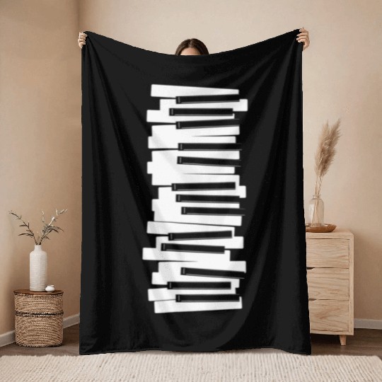 Keys music nout Keyboard Playing Piano Throw Blankets