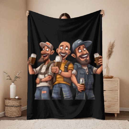 Brew Crew: Unleashing the Beer Gang's Spirit Throw Blankets