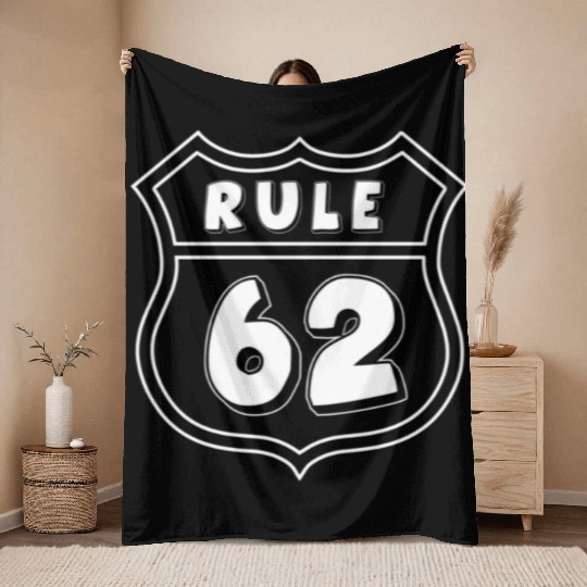 Rule 62 Aa Na 12 Step Recovery Sobriety Throw Blankets