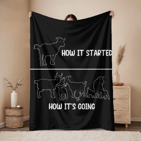 Goat Lover Farming Nature Animals Funny Sarcastic Throw Blankets