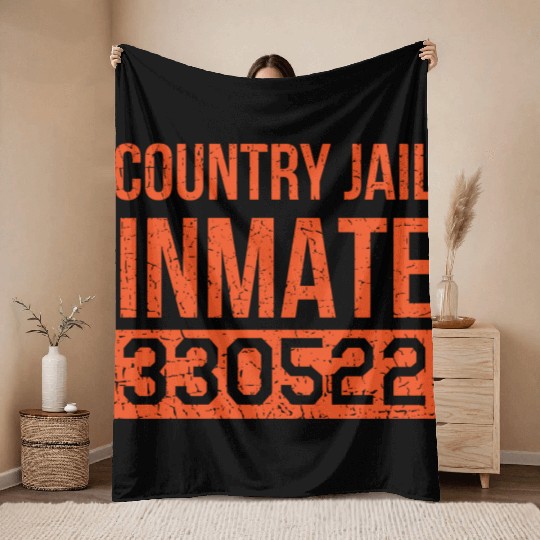 Coy Jail Inmate 330522 Halloween Prison Throw Blankets