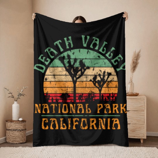 Death Valley California Nature Hiking Outdoors Vin Throw Blankets