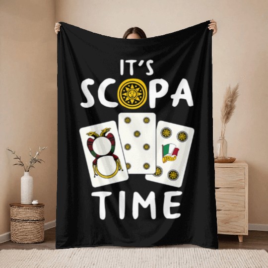 Scopa Italian Card Game Scopa Player Throw Blankets