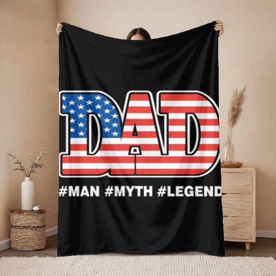 American Dad Unisex Throw Blankets Father Day