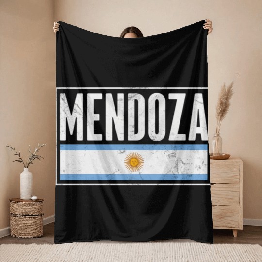 Proud To Be From Doza Argentina Throw Blankets
