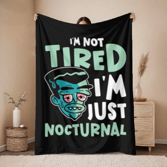 Night Shift Worker Graveyard Duty Throw Blankets
