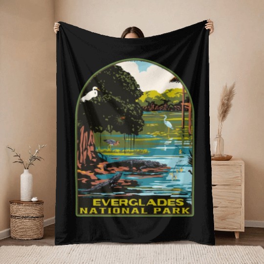 everglades national park Throw Blankets