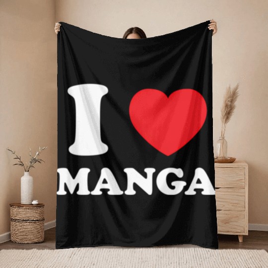 Manga Fan Of Japanese Animation Comics Heart Manga Throw Blankets