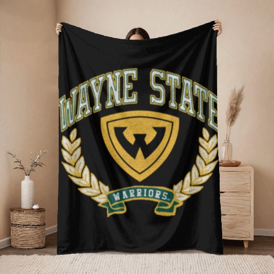 Wayne State Warriors Victory Throw Blankets