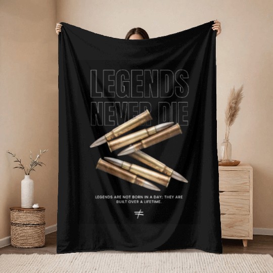 Legends Never Die Throw Blankets