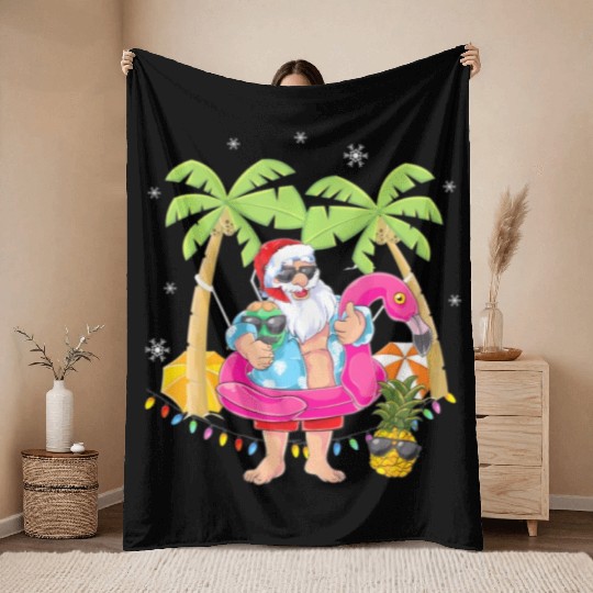 CHRISTMAS IN JULY Summer Xmas Decoration Throw Blankets