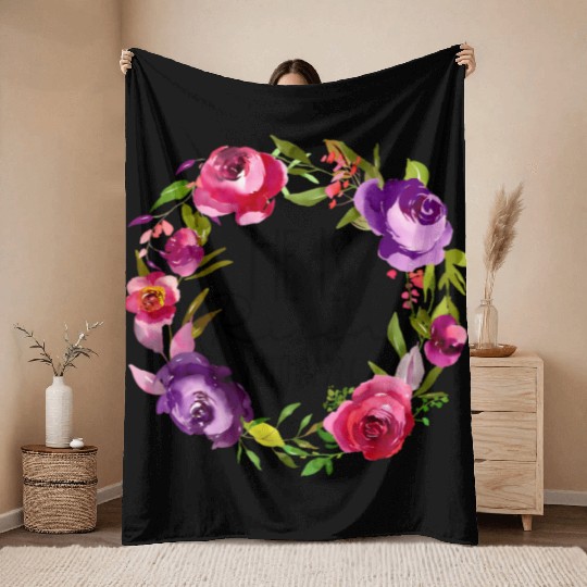 He Is Risen Floral Easter For Christiann Mom Throw Blankets
