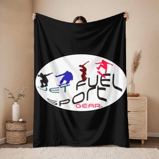 jet fuel sport gear Throw Blankets