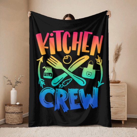 Kitchen Crew Back To School Team Field Day 2022 Throw Blankets