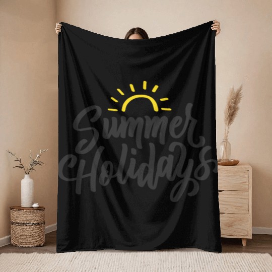 Summer Holidays Throw Blankets