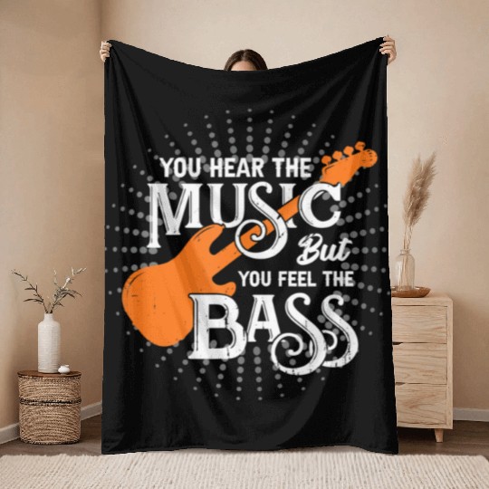 You Hear The Music But You Feel The Bass Throw Blankets