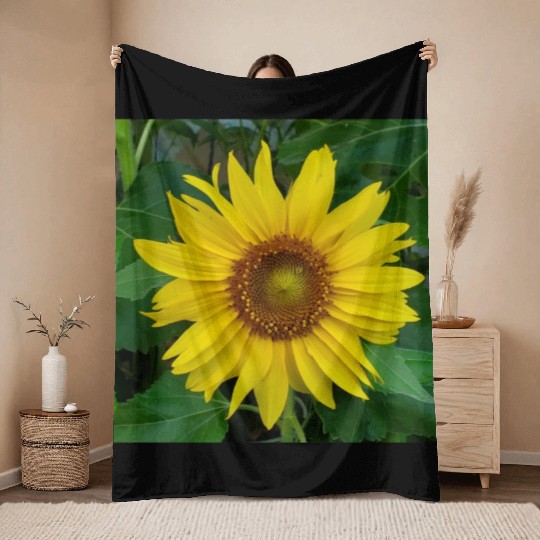 My sunflower Throw Blankets