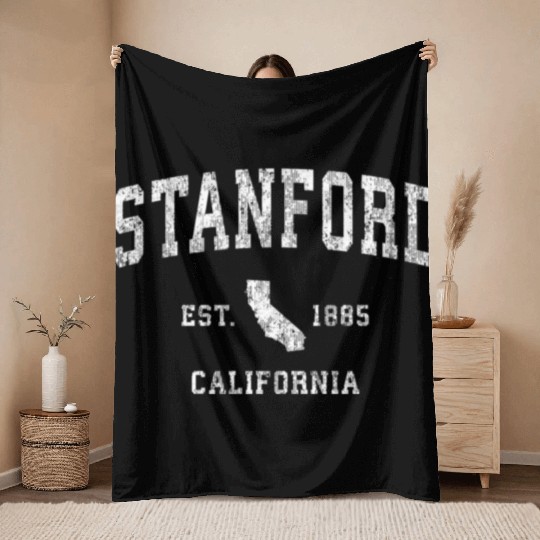 Stanford California Ca Athletic Sports Throw Blankets