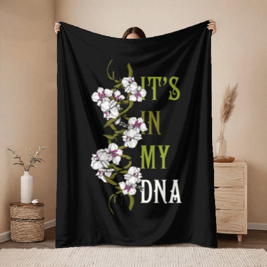 Orchid Flower Plant Lover Women Florist Orchid Throw Blankets