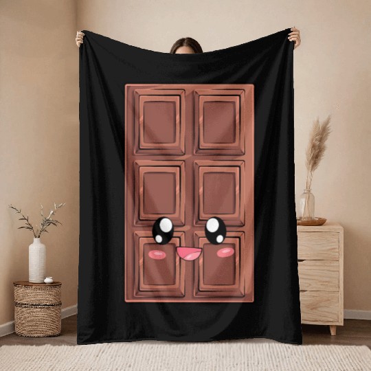 Chocolate Bar S'Mores Halloween Throw Blankets