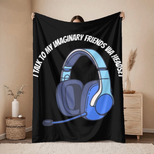 Gamer Imaginary Friends Throw Blankets