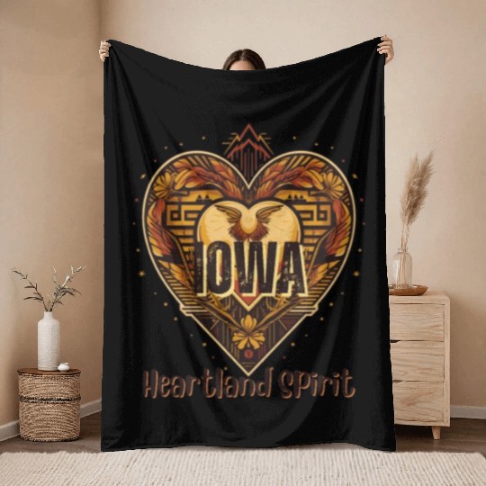IOWA Heartland Spirit Throw Blankets