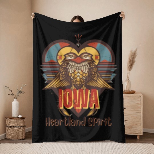 IOWA Heartland Spirit Throw Blankets