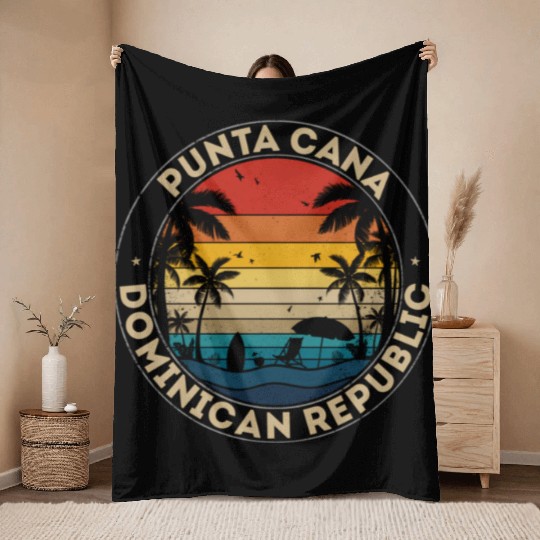 Punta Cana Dominican Republic Reminder Throw Blankets