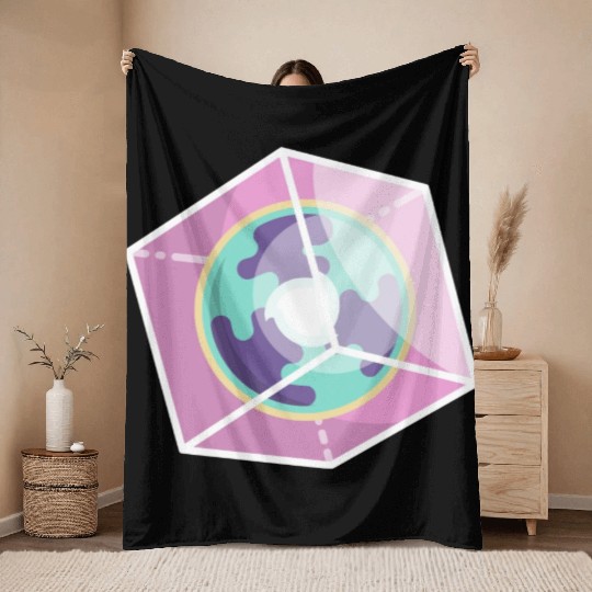 The Librarian Cube Dimensional Key Throw Blankets