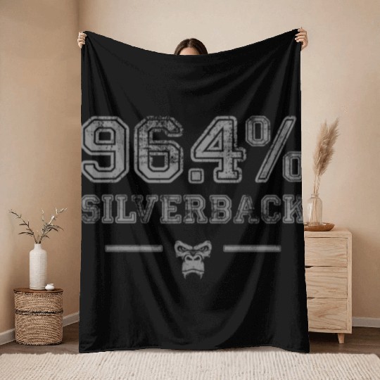 964 Silverback Gorilla Gym Body Building Gym Throw Blankets