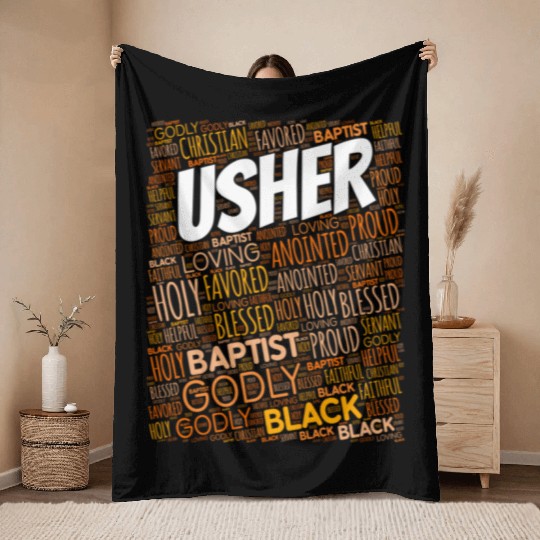 Usher Board Baptist Church Throw Blankets