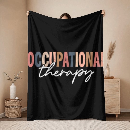Vintage Ot Occupational Therapy Therapist Ot Month Throw Blankets
