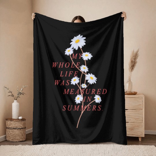 The Summer I Turned Pretty Vertical Daisy Throw Blankets
