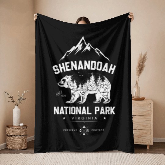 Shenandoah National Park Throw Blankets