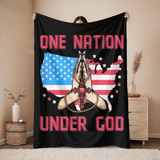 One Nation under God Throw Blankets