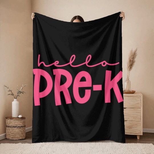 Pre K pink Throw Blankets