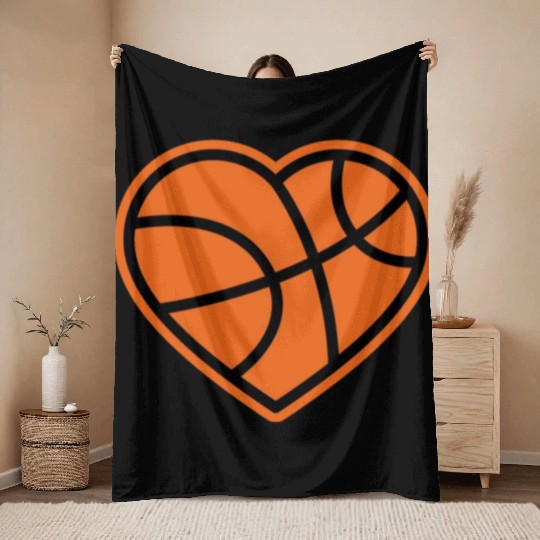 I love Basketball Players Throw Blankets