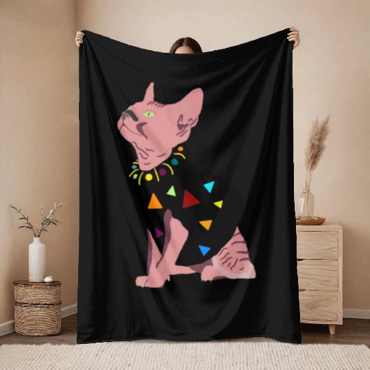pink cute cat meowed funny meowdy cowboy for you Throw Blankets