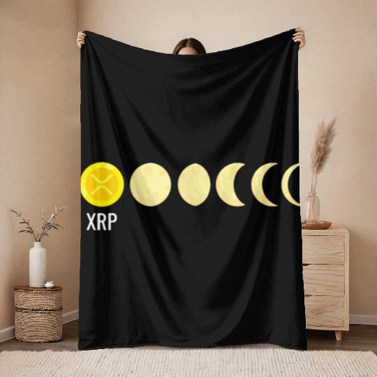 XRP cryptocurrency - XRP IS THE MOON Throw Blankets