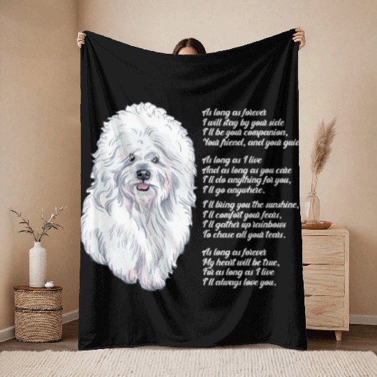 Bichon Frise Throw Blankets