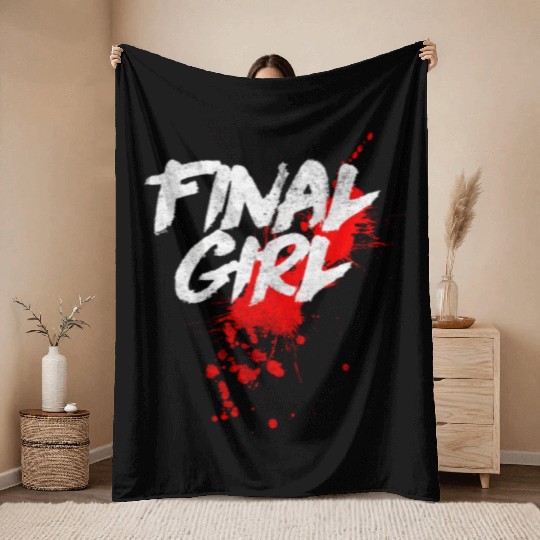 Final Horror Movie Slasher Film Throw Blankets