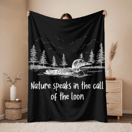 Nature Speaks Loon Bird Watching Loons Throw Blankets